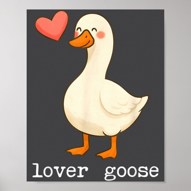 Lover Goose And Fighter Goose, Funny Couple Goose  Poster (Framsidan)
