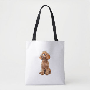 Lover Hundar grafik Cute Hund Ow från Pudel Tygkasse