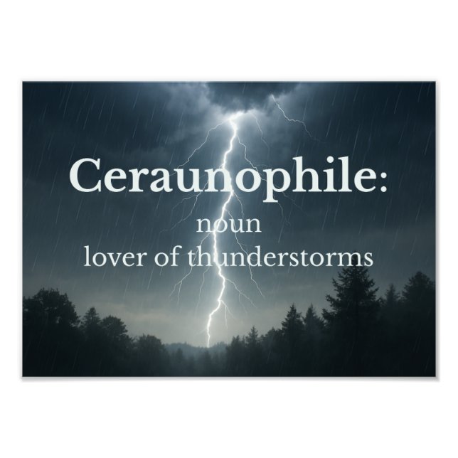 Lover of Thunder Storms Fototryck (Framsidan)