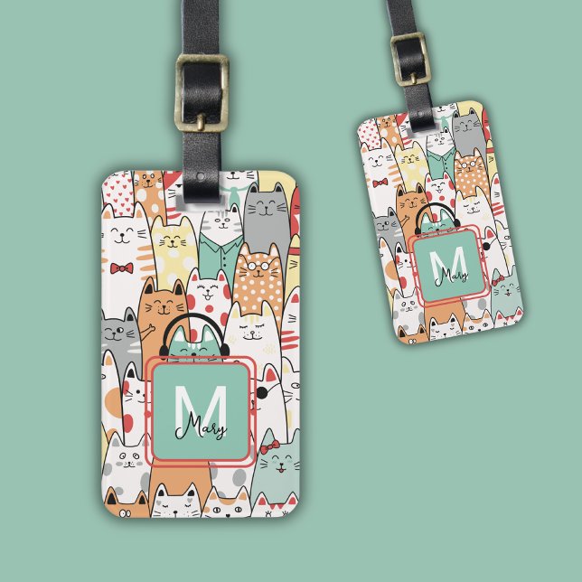 Lover Pastel Namn på Monogram Travel Bagagebricka (Skapare uppladdad)