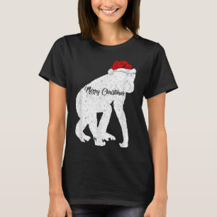 Lover Santa Hat Chimpanzee T Shirt