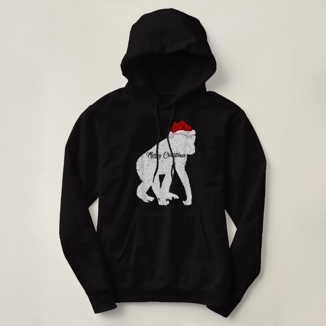 Lover Santa Hat Chimpanzee T Shirt (Design framsida)
