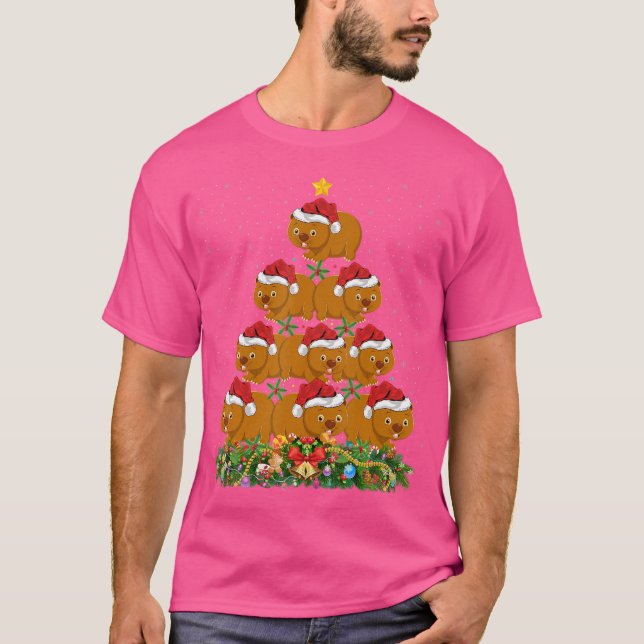 Lover Santa Wombat jul T Shirt (Framsida)