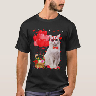 Lover, turkisk Angora Cat Heart Valentine Cat Love T Shirt