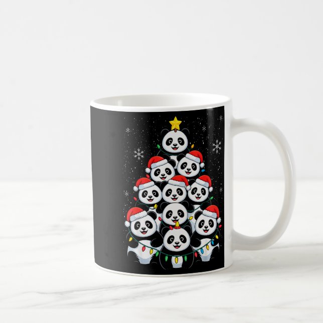 Lover Xmas Panda Christmas Tree  Kaffemugg (Höger)