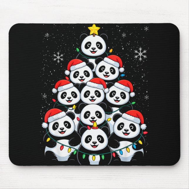 Lover Xmas Panda Christmas Tree T Shirt  Musmatta (Framsidan)