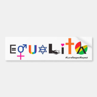 #LoveRespectRepeatjämställdhetbildekal Bildekal