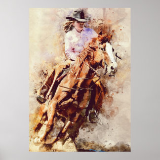 lovers cowboy western or cowgirl western poster