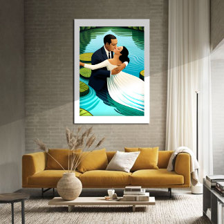 Lovers in the lake fototryck