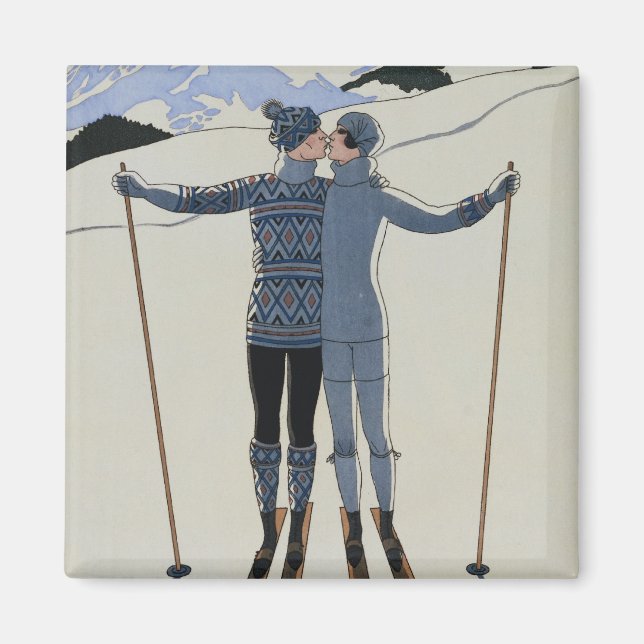 <Lovers in the Snow>från Georges Barbier Magnet (Framsidan)