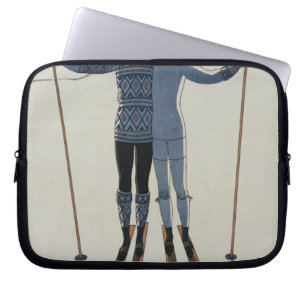 <Lovers in the Snow> vid Georges Barbier Laptop Sleeve