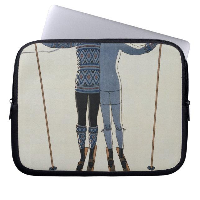 <Lovers in the Snow> vid Georges Barbier Laptop Sleeve (Framsidan)