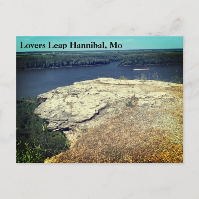 Lovers Leap Hannibal Missouri Simple Postcard Vykort (Framsida)