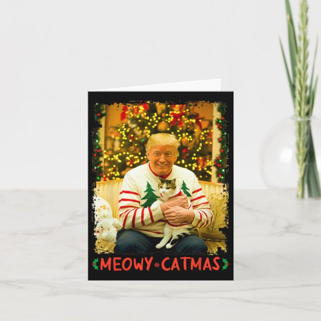 Lovers Meowy Catmas Cat Kort (Framsida)