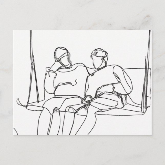 Lovers on a Swing Vykort (Framsida)