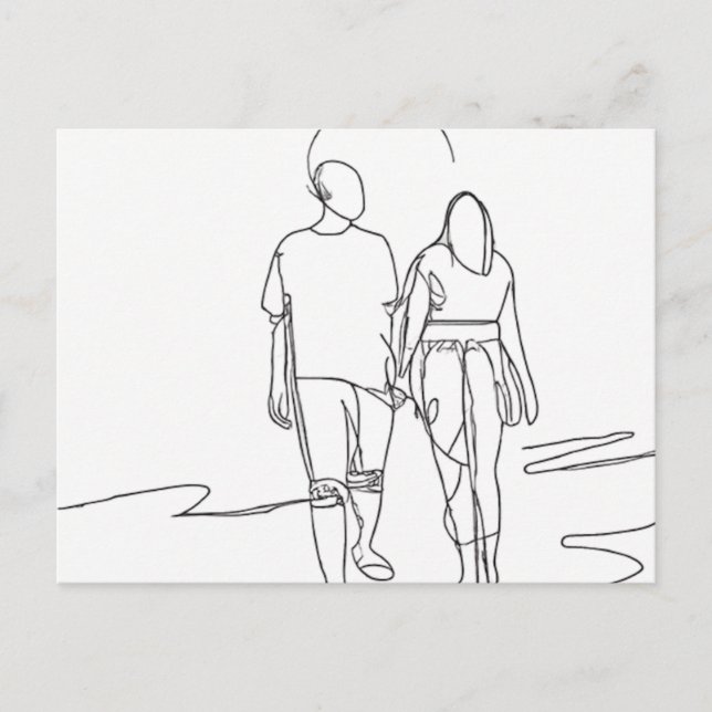 Lovers on the Beach Vykort (Framsida)