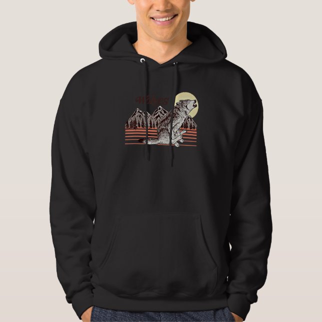 Loves Wolves wolf Cute Hoodie (Framsida)
