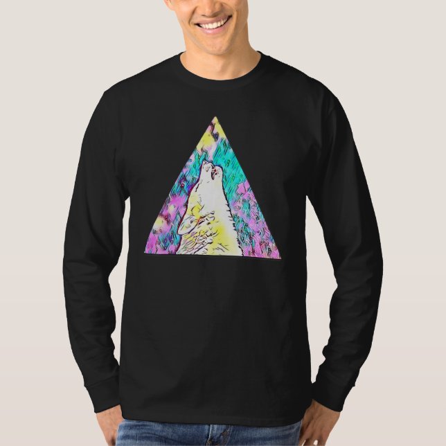 Loves Wolves wolf Face 17 T Shirt (Framsida)