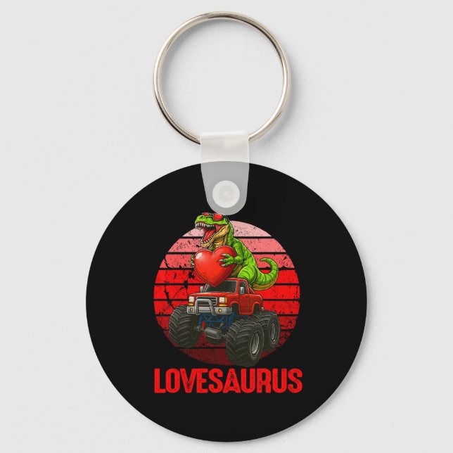 Lovesaurus Dinosaur Monster Truck Alla hjärtans da Nyckelring (Framsida)