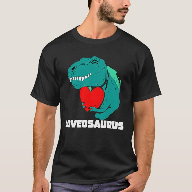 Lovesaurus for Småbarn boys Valentines day N rex D T Shirt (Framsida)