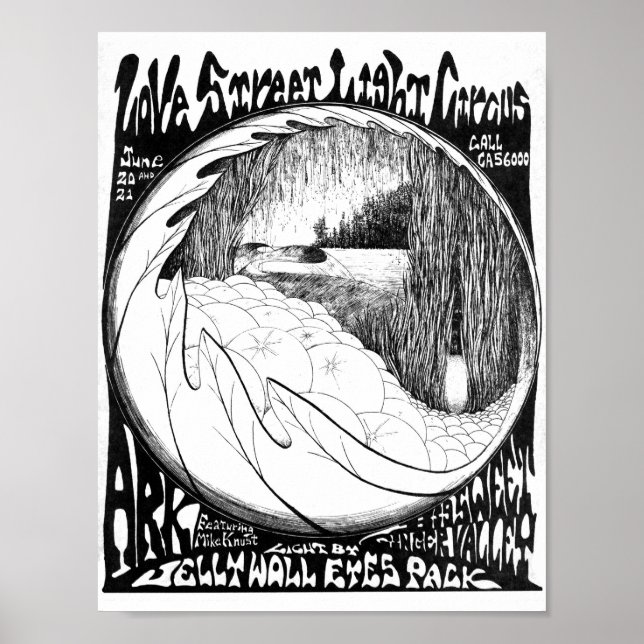 LoveStreetLightCircusflyer Jun20&21'69 Poster (Framsidan)
