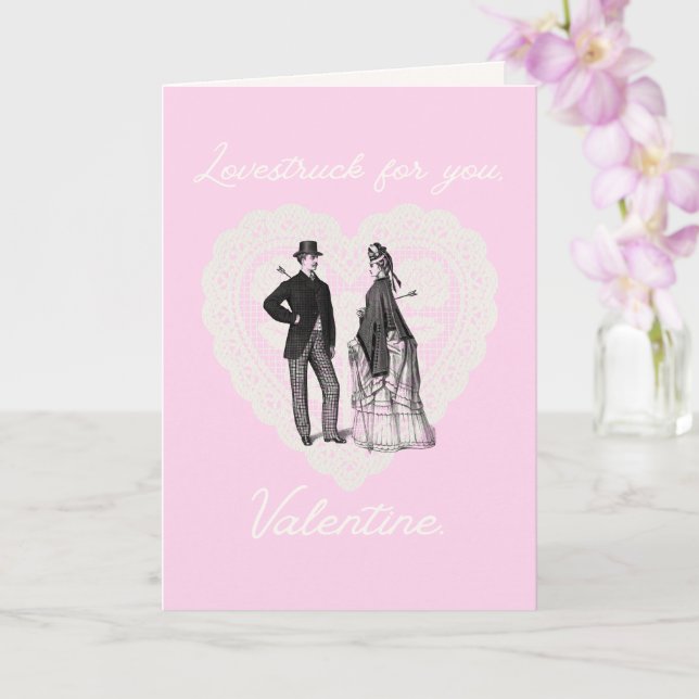 Lovestruck for you, Valentine Valentine's Day Card Kort (Orkide)