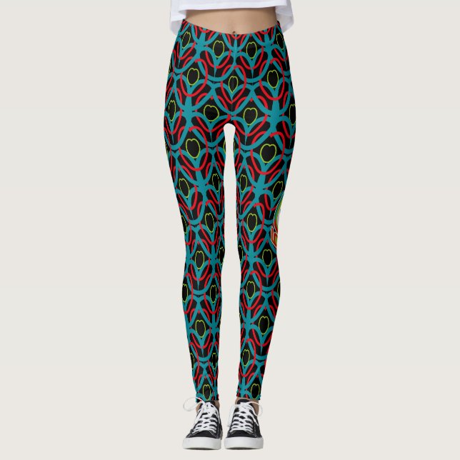 LOVETE HEART LOVE BY MASANSER PIXELAT LEGGINGS (Framsida)