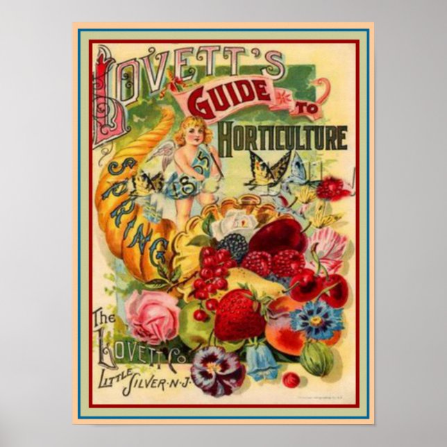 Lovetts 1895 Horticulture Guide 12x16 Poster (Framsidan)