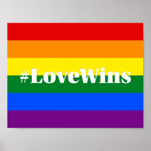 #LoveWins Giftermål Equality Firande Rainbow Poster