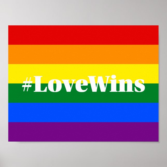 #LoveWins Giftermål Equality Firande Rainbow Poster (Framsidan)