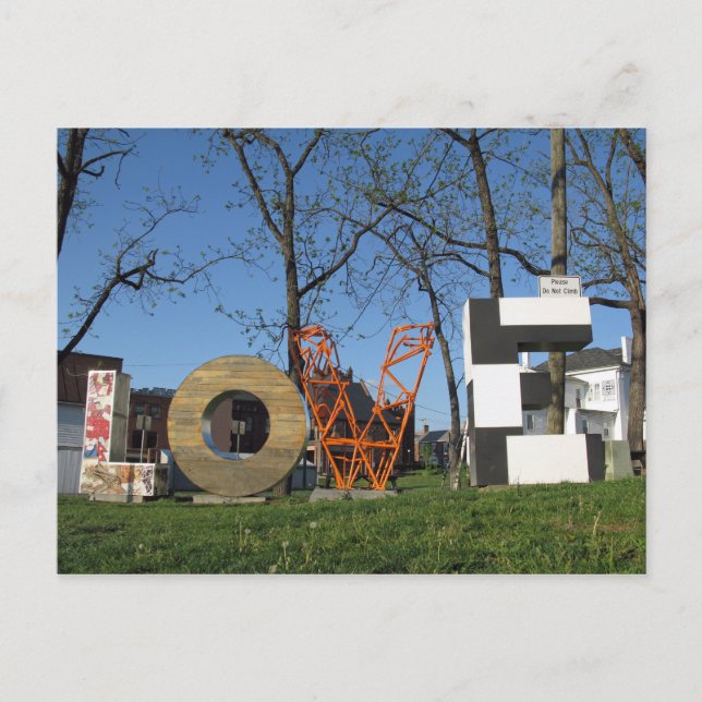 LOVEworks-tecknet Harrisonburg Virginia Vykort (Framsida)