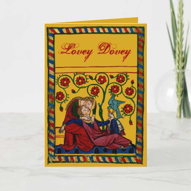 Lovey Dovey - Anpassningsbar högtidspresentkort Helgkort (Framsida)