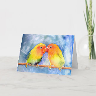 Lovey Dovey Lovebird Notecards Kort