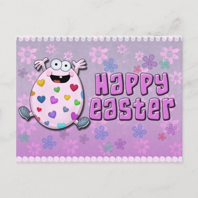 Lovey, Glad påsk Egg Helg Vykort (Framsida)