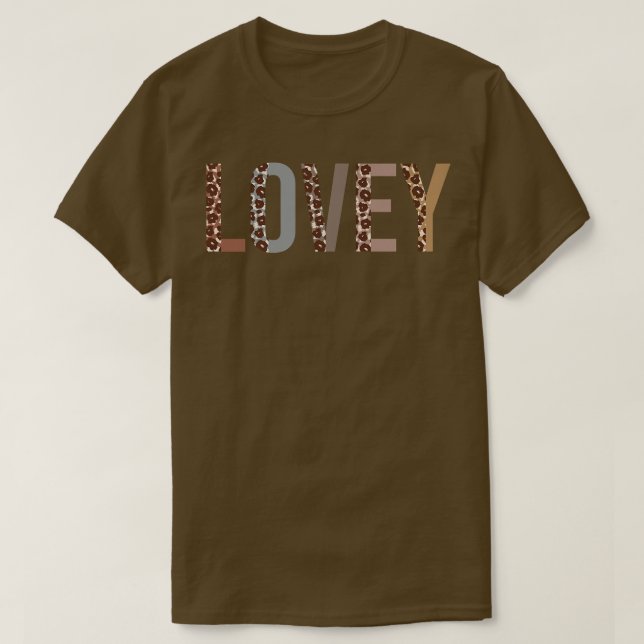 Lovey Leopard Print Mamma Cute Mors dag Funny Gra T Shirt (Design framsida)