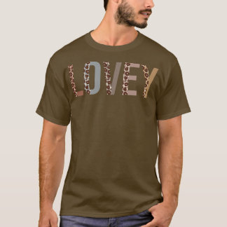 Lovey Leopard Print Mamma Cute Mors dag Funny Gra T Shirt