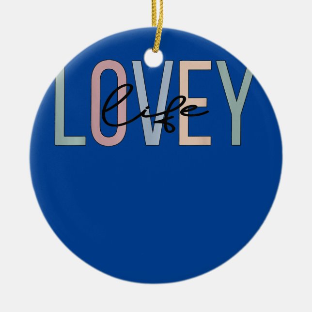 Lovey Life Lovey Grandma Boho Lovey Grandmor Julgransprydnad Keramik (Framsidan)