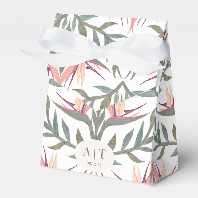 Lovfåglar i Paradise Favor Box Presentaskar (Framsidan Sidan)