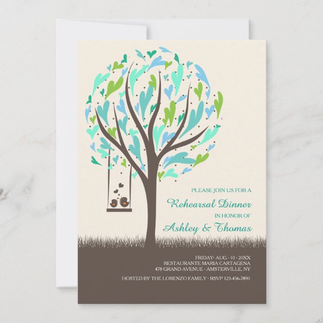 Lovfåglar på en inbjudan till en svängning (Framsida)