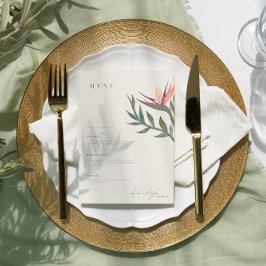 Lovfåglar på Paradise 5x7 Flat Menu Meny