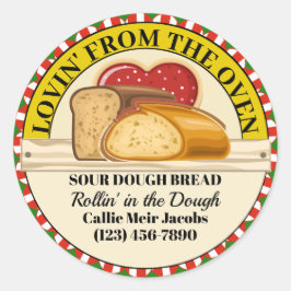 Lovin' från Oven Food Sticker Runt Klistermärke