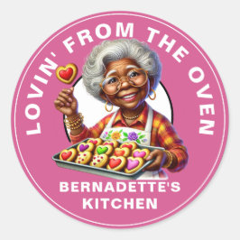 Lovin' från ugnen runt klistermärke