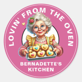 Lovin' från ugnen runt klistermärke