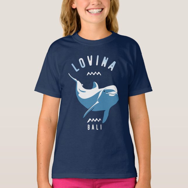 Lovina Bali - Swimming med delfiner T-Shirt (Framsida)