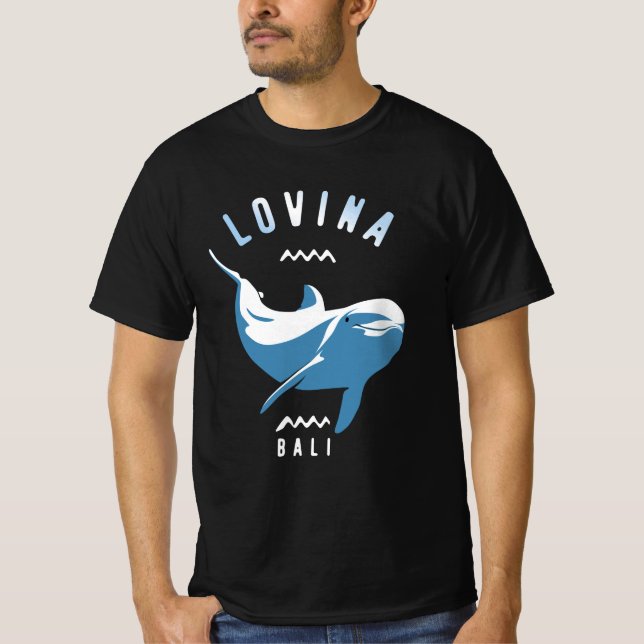 Lovina Bali - Swimming med delfiner T-Shirt (Framsida)