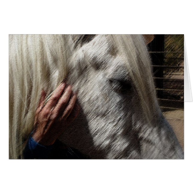 Loving a Horse Hälsningskort (Framsidan Horizontal)