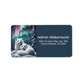 Loving Arktiska rävar, Snöskog i norra Ljus Adressetikett