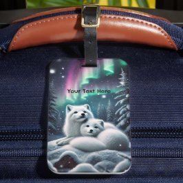 Loving Arktiska rävar, Snöskog i norra Ljus Bagagebricka