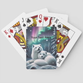 Loving Arktiska rävar, Snöskog i norra Ljus Casinokort