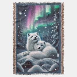 Loving Arktiska rävar, Snöskog i norra Ljus Filt